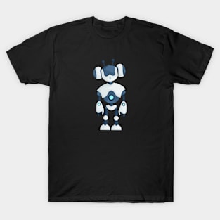 Cartoon White Robot T-Shirt